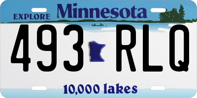 MN license plate 493RLQ