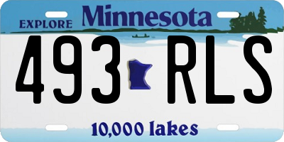 MN license plate 493RLS