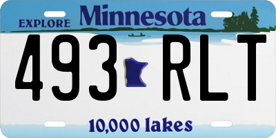MN license plate 493RLT