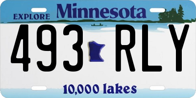 MN license plate 493RLY