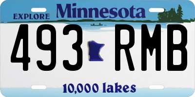MN license plate 493RMB