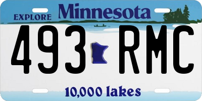 MN license plate 493RMC