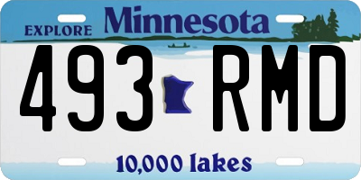 MN license plate 493RMD