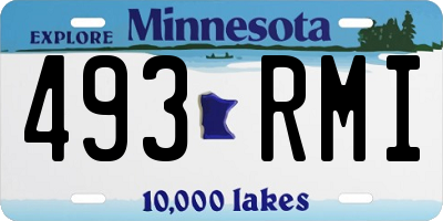MN license plate 493RMI