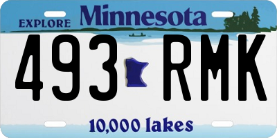 MN license plate 493RMK