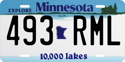 MN license plate 493RML