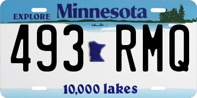 MN license plate 493RMQ