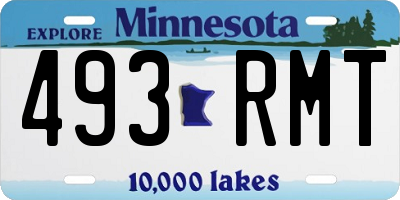 MN license plate 493RMT
