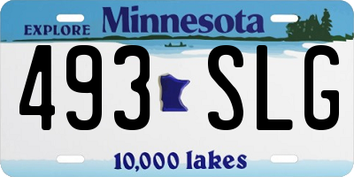 MN license plate 493SLG