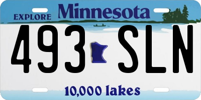 MN license plate 493SLN