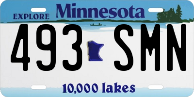 MN license plate 493SMN