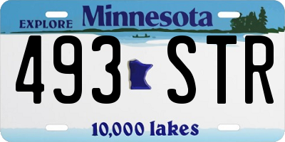 MN license plate 493STR