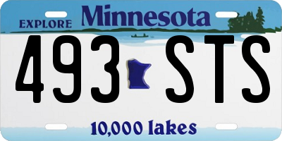 MN license plate 493STS
