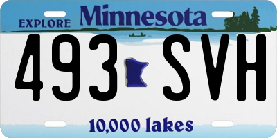 MN license plate 493SVH
