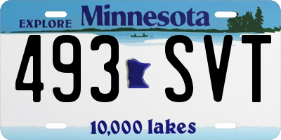 MN license plate 493SVT
