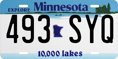 MN license plate 493SYQ