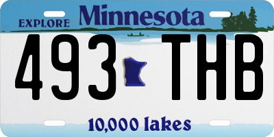 MN license plate 493THB