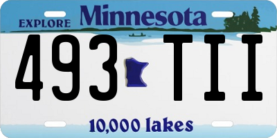 MN license plate 493TII