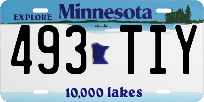 MN license plate 493TIY