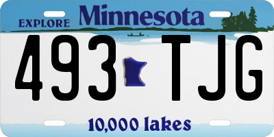 MN license plate 493TJG
