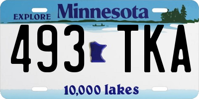 MN license plate 493TKA
