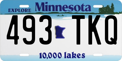 MN license plate 493TKQ