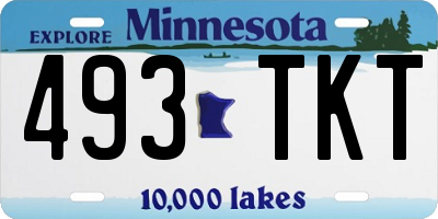 MN license plate 493TKT