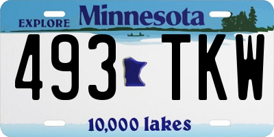 MN license plate 493TKW