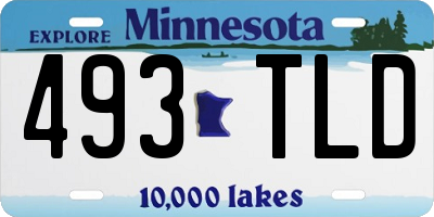 MN license plate 493TLD