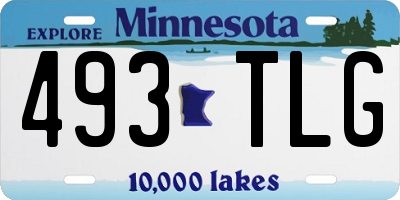 MN license plate 493TLG