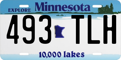 MN license plate 493TLH