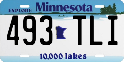 MN license plate 493TLI
