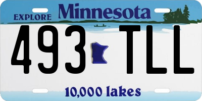 MN license plate 493TLL