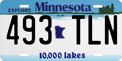 MN license plate 493TLN