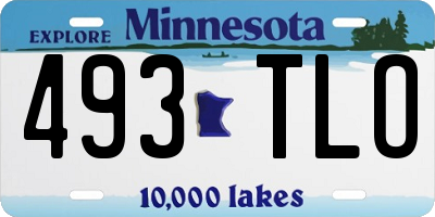 MN license plate 493TLO