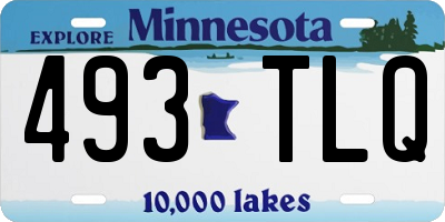 MN license plate 493TLQ