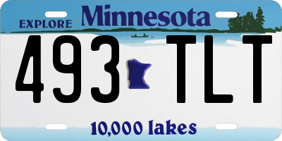 MN license plate 493TLT
