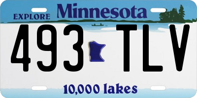 MN license plate 493TLV