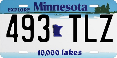 MN license plate 493TLZ