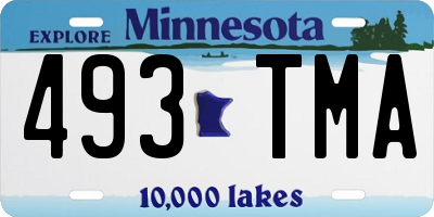 MN license plate 493TMA