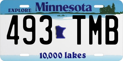 MN license plate 493TMB