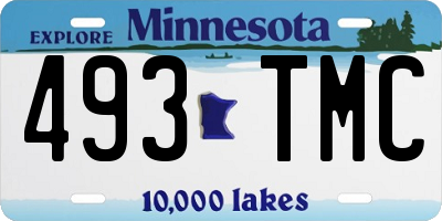 MN license plate 493TMC