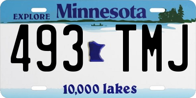 MN license plate 493TMJ