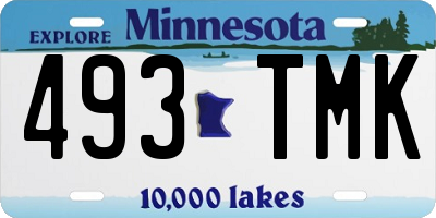 MN license plate 493TMK