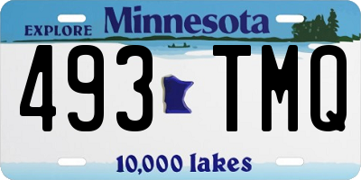 MN license plate 493TMQ