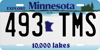 MN license plate 493TMS