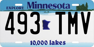 MN license plate 493TMV