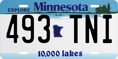 MN license plate 493TNI