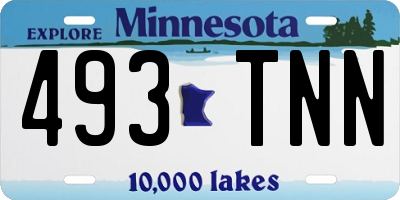 MN license plate 493TNN