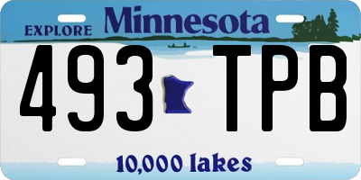 MN license plate 493TPB